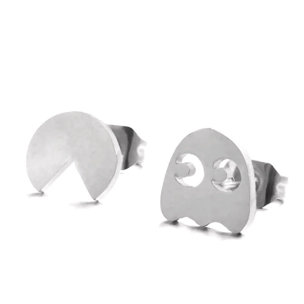 🌵4/$30 New Silver PacMan Earrings